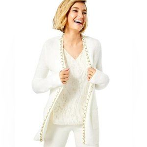 NWOT LILLY PULITZER VALINDA CARDIGAN SWEATER IN COCONUT XL